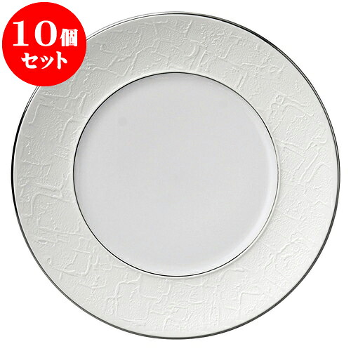 10個セット 洋陶オープン バロック プラチナライン 24cmプレート [ 24 x 2.4cm ] | 人気 おすすめ 食器 洋食器 業務用 飲食店 カフェ うつわ 器 おしゃれ かわいい ギフト プレゼント 誕生日 贈答品 食器セット 食器セット｜せともの本舗