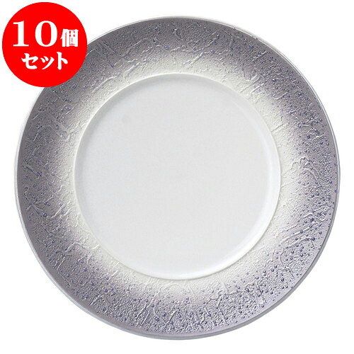 10個セット 洋陶オープン バロック バイオレットラスター 24cmプレート [ 24 x 2.4cm ] | 人気 おすすめ 食器 洋食器 業務用 飲食店 カフェ うつわ 器 おしゃれ かわいい ギフト プレゼント 誕生日 贈答品 食器セット 食器セット
