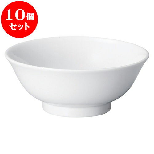 10個セット 中華オープン 白中華 6.3反高台丼 [ 19 x 7.8cm ] | 人気 おすすめ 食器 洋食器 業務用 飲食店 カフェ うつわ 器 おしゃれ かわいい ギフト プレゼント 誕生日 贈答品 食器セット 食器セット
