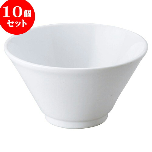 10個セット 中華オープン ニューアジアン 6.3寸切立深口丼（白） [ 18.8 x 10.2cm ] | 人気 おすすめ 食器 洋食器 業務用 飲食店 カフェ うつわ 器 おしゃれ かわいい ギフト プレゼント 誕生日 贈答品 食器セット 食器セット