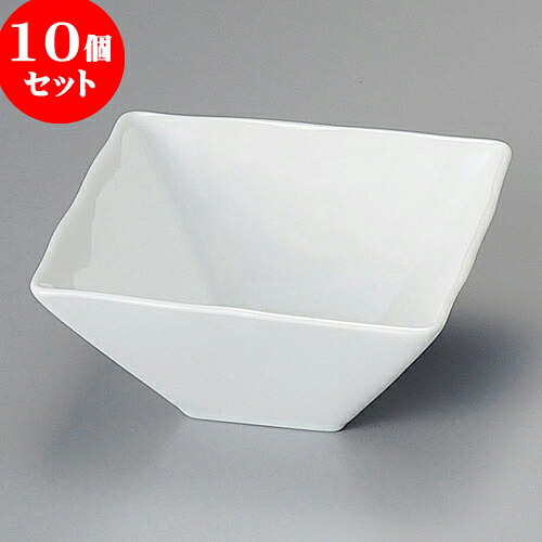 10個セット 小鉢 白磁凪11.5cm角鉢 [ 11.5 x 11.5 x 5.3cm ] | 小鉢 小 小さい 鉢 ボウル 万能 人気 おすすめ 食器 業務用 飲食店 カフェ うつわ 器 おしゃれ かわいい ギフト プレゼント内祝い 結婚祝い 誕生日 贈り物 贈答品 食器セット｜せともの本舗