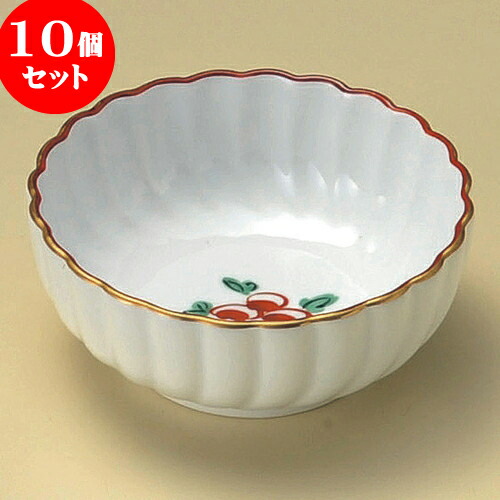 10個セット 小鉢 朱金見込花小鉢 [ 10.4 x 4.5cm ] | 小鉢 小 小さい 鉢 ボウル 万能 人気 おすすめ 食器 業務用 飲食店 カフェ うつわ 器 おしゃれ かわいい ギフト プレゼント内祝い 結婚祝い 誕生日 贈り物 贈答品 食器セット