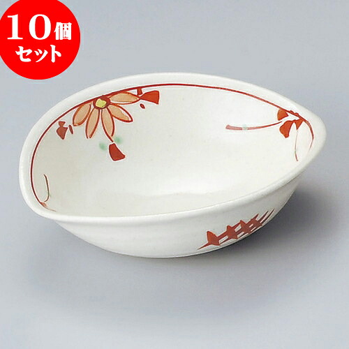 10個セット 組小鉢 赤絵花つなぎすげ傘小鉢（小） [ 10.3 x 9 x 3.3cm ] | 小鉢 中鉢 ボウル ボール 食器 業務用 飲食店 カフェ うつわ 器 おしゃれ かわいい お洒落 可愛い ギフト プレゼント 引き出物 内祝い 結婚祝い 誕生日 贈り物 贈答品 おすすめ 取り皿 食器セット｜せともの本舗