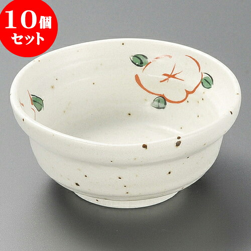 10個セット 小鉢 白イラボ赤絵花3.6小鉢 [ 11 x 5cm ] | 小鉢 小 小さい 鉢 ボウル 万能 人気 おすすめ 食器 業務用 飲食店 カフェ うつわ 器 おしゃれ かわいい ギフト プレゼント内祝い 結婚祝い 誕生日 贈り物 贈答品 食器セット｜せともの本舗