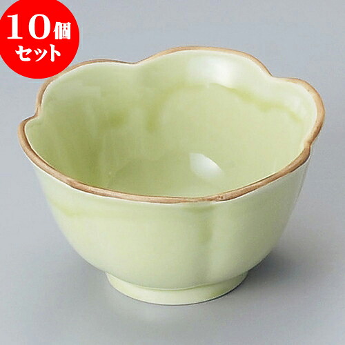 10個セット 組小鉢 花型ヒワ小鉢（大） [ 10.6 x 5.7cm ] | 小鉢 中鉢 ボウル ボール 食器 業務用 飲食店 カフェ うつわ 器 おしゃれ かわいい お洒落 可愛い ギフト プレゼント 引き出物 内祝い 結婚祝い 誕生日 贈り物 贈答品 おすすめ 取り皿 食器セット｜せともの本舗