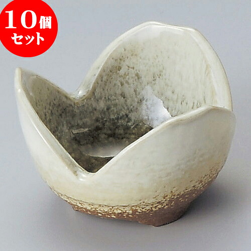 10個セット 組小鉢 織部かすみ三ツ葉小鉢（大） [ 10 x 6.5cm ] | 小鉢 中鉢 ボウル ボール 食器 業務用 飲食店 カフェ うつわ 器 おしゃれ かわいい お洒落 可愛い ギフト プレゼント 引き出物 内祝い 結婚祝い 誕生日 贈り物 贈答品 おすすめ 取り皿 食器セット｜せともの本舗