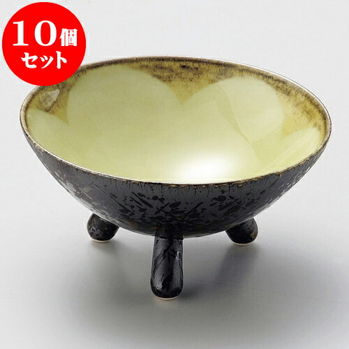 10個セット 小附 南蛮うぐいす三ッ足小付（有田焼） [ 10.5 x 5cm ] | 和食器 鉢 小鉢 ボウル 料亭 ホテル 食器 業務用 飲食店 カフェ うつわ 器 おしゃれ かわいい ギフト プレゼント 内祝い 誕生日 贈り物 贈答品 おすすめ 食器セット