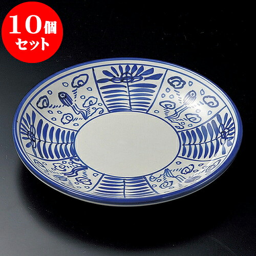 10個仕掛ける 丸皿 渕呉須間取厚口玉8.5寸皿（墨付き） [ 26.3 x 4.5糎 ] | 馬鹿でかい お皿 お皿 真っ盛り皿 盛皿 一般受け おすすめ パスタ皿 寄りあい 食器 お役目用 飲食店 喫茶店 うつわ 器 差し上げ物 差し上げ物生まれ落ちる日 差し上げ物 譲りわたす品 今めかしい 可愛らしい 食器仕掛ける