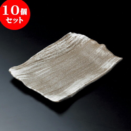10個仕掛ける 角皿 雪志野10号長角皿（萬古焼） [ 32 x 23 x 3.3糎 ] | 角 角皿 四角い 食器 御役目用 飲食店 喫茶店 うつわ 器 かっこ良い 愛くるしげ 差し上げ物 差し上げ物 差し上げ物 内祝い 一緒になるお祭り 生まれ落ちる日 差し上げ物 さし上げる品 おすすめ 食器仕掛ける 食器-キッチン用品・食器・調理器具