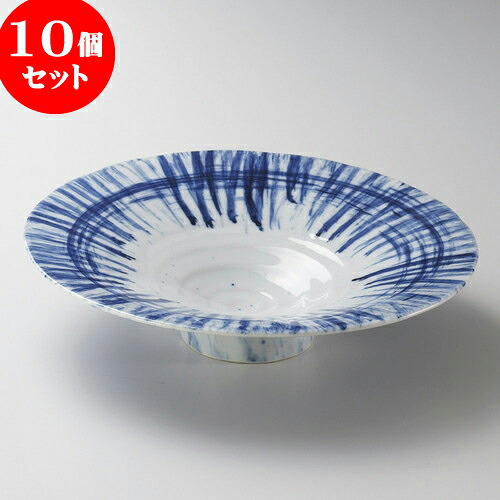 10個セット 丸皿 ゴス荒刷目花型19cm平鉢 [ 18.3 x 18.3 x 4.5cm ] | 中皿 デザート皿 取り皿 人気 おすすめ 食器 業務用 飲食店 カフェ うつわ 器 おしゃれ かわいい ギフト プレゼント 引き出物 誕生日 贈り物 贈答品 食器セット｜せともの本舗