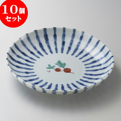 10個セット 丸皿 十草かぶ5.0皿 [ 16.5 x 3.2cm ] | 中皿 デザート皿 取り皿 人気 おすすめ 食器 業務用 飲食店 カフェ うつわ 器 おしゃれ かわいい ギフト プレゼント 引き出物 誕生日 贈り物 贈答品 食器セット｜せともの本舗
