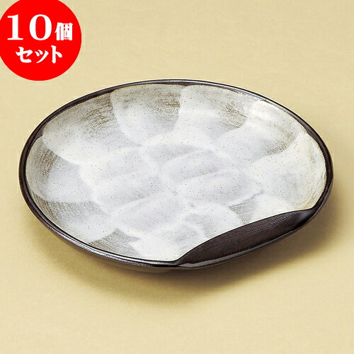 10個仕掛ける 丸皿 備前風志野関節半月7寸皿 [ 21.5 x 20.3 x 2.7糎 ] | 中皿 乾荒原皿 取り皿 一般受け おすすめ 食器 御役目用 飲食店 喫茶店 うつわ 器 今めかしい 愛くるしげ 差し上げ物 差し上げ物 差し上げ物 生まれ落ちる日 差し上げ物 差しあげる品 食器仕掛ける