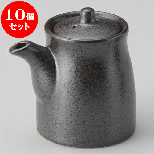 10個セット 卓上カスターセット 鉄釉しょうゆ入 [ 8.5 x 6.7 x 9.5cm 180cc ] | カスターセット 調味料入 卓上 薬味入 調理器具 キッチン 台所 プレゼント ギフト 結婚祝い 引き出物 内祝い 開店祝い 退職祝い せともの 瀬戸物 贈答品 贈り物 人気 通販 食器セット