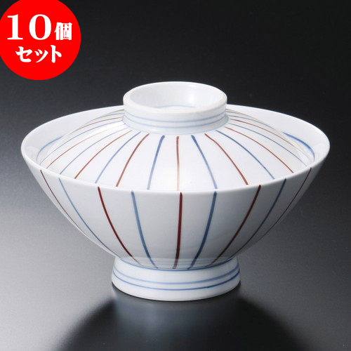 限定品】 10個セット 蓋付大茶 十草茶漬 14.5 x 9.5cm 380ｃｃ 丼ぶり