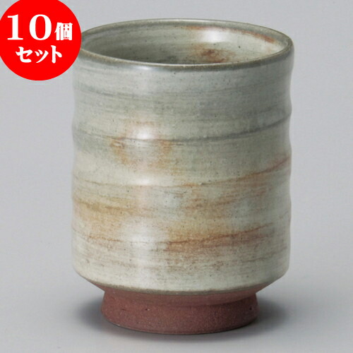 10個セット 寿司湯呑 粉引刷毛目中寿司湯呑 [ 7.5 x 9.5cm 270cc ] | 湯呑 湯のみ すし 寿司屋 ゆのみ 人気 おすすめ 食器 業務用 飲食店 カフェ うつわ 器 おしゃれ かわいい ギフト プレゼント 引き出物 誕生日 贈り物 食器セット