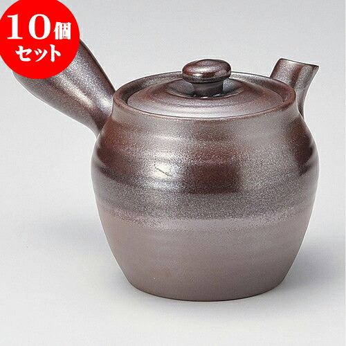 10個セット 急須 万古急須1.5つぼ形鉄赤（丸網）（萬古焼）340cc ] | ポット 急須 きゅうす 土瓶 お茶 一服 まったり 人気 おすすめ 食器 業務用 飲食店 カフェ うつわ 器 おしゃれ かわいい ギフト プレゼント 引き出物 誕生日 贈り物 贈答品 食器セット｜せともの本舗