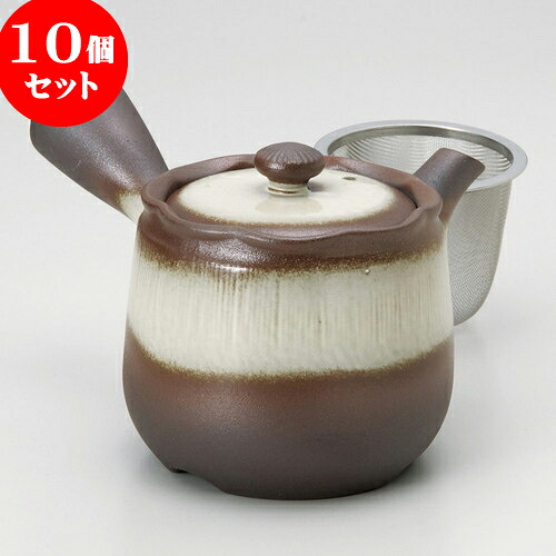 10個セット 急須 万古急須2.0花花白（カゴ網付）（萬古焼）380cc ] | ポット 急須 きゅうす 土瓶 お茶 一服 まったり 人気 おすすめ 食器 業務用 飲食店 カフェ うつわ 器 おしゃれ かわいい ギフト プレゼント 引き出物 誕生日 贈り物 贈答品 食器セット｜せともの本舗