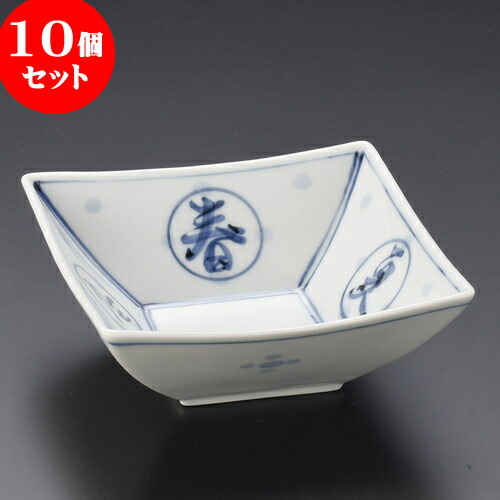 10個セット 有田焼逸品 春夏秋冬 角小鉢（有田焼） [ 11.5 x 11.5 x 4.5cm ] | 人気 おすすめ 食器 洋食器 業務用 飲食店 カフェ うつわ 器 おしゃれ かわいい ギフト プレゼント 誕生日 贈答品 食器セット 食器セット