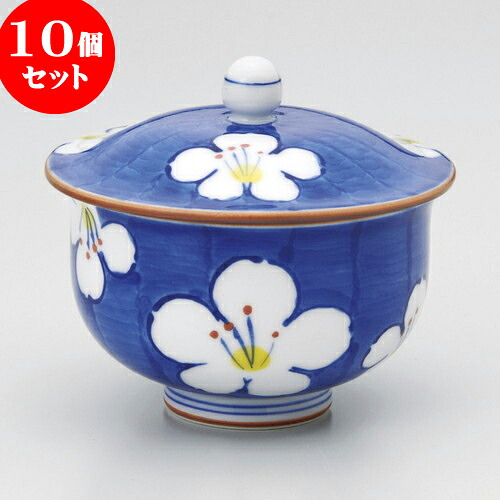 10個セット 蓋付煎茶 花雅蓋付汲出（有田焼） [ 9 x 8cm ] | 湯呑 湯のみ せん茶 千茶 一服 人気 おすすめ 食器 業務用 飲食店 カフェ うつわ 器 おしゃれ かわいい ギフト プレゼント 引き出物 誕生日 贈り物 贈答品 食器セット