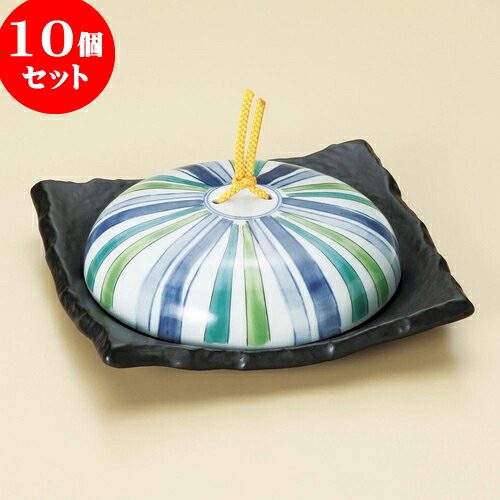 10個セット 陶板 十草模様石目正角陶板鍋（小）（蓋強化） [ 17.2 x 17.2 x 5.2cm ] | 人気 おすすめ 食器 洋食器 業務用 飲食店 カフェ うつわ 器 おしゃれ かわいい ギフト プレゼント 誕生日 贈答品 食器セット 食器セット