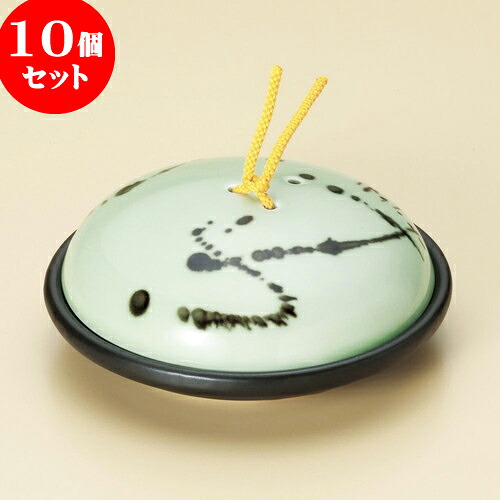10個セット 陶板 ヒワ釉黒飛ばし陶板鍋（大）（蓋強化） [ 18.5 x 7.7cm ] | 人気 おすすめ 食器 洋食器 業務用 飲食店 カフェ うつわ 器 おしゃれ かわいい ギフト プレゼント 誕生日 贈答品 食器セット 食器セット