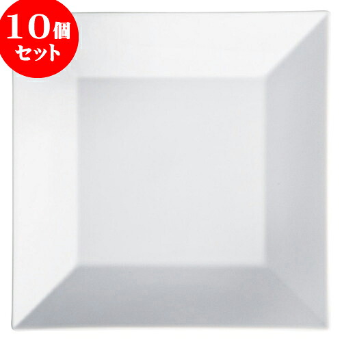 10個セット もだんコントラスト ヴィエー25cm正角皿 [ 25.8 x 2.5cm ] | 四角 スクエア スクエアー 角皿 パスタ 人気 おすすめ 食器 洋食器 業務用 飲食店 カフェ うつわ 器 おしゃれ かわいい ギフト プレゼント 引き出物 誕生日 贈り物 贈答品 食器セット｜せともの本舗