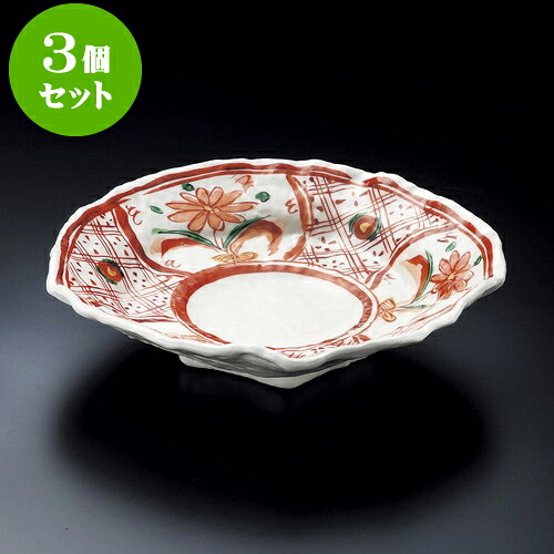 3個セット大鉢 赤絵間取9.0盛鉢 [ 27.5 x 27.5 x 7cm ] | 盛り鉢 盛鉢 万能 取り鉢 おすすめ 食器 業務用 飲食店 カフェ うつわ 器 おしゃれ かわいい お洒落 可愛い おしゃれ かわいい お洒落 可愛い 食器セット