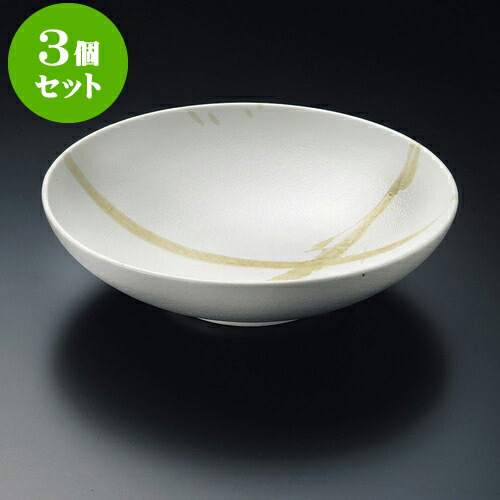 3個セット 大鉢 白湧水メタ9.5鉢 [ 28.2 x 7.7cm ]| 鉢 パスタ皿 盛り鉢 ボウル 大きい おすすめ 食器 業務用 飲食店 カフェ うつわ 器 ギフト プレゼント 内祝い 結婚祝い 誕生日 贈り物 贈答品 おしゃれ かわいい 食器セット｜せともの本舗