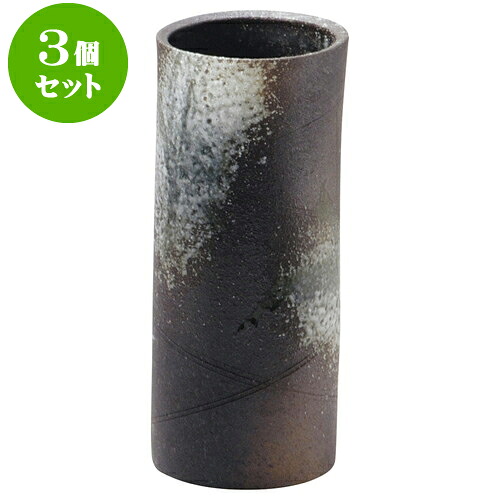 3個セット 花瓶 信楽変形9.5号長花入（信楽焼） [ 11.5 x 29cm ] | 花瓶 花器 花立 インテリア かびん 花道 業務用 飲食店 カフェ うつわ 器 おしゃれ かわいい ギフト プレゼント 引き出物 誕生日 贈り物 贈答品 食器セット