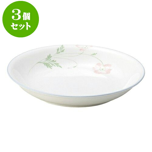 3個仕掛ける 和陶開けっ広げ マーガレット 18.5糎丸皿 [ 18.5 x 3.2糎 ] 食べ物屋 はたご屋 和食器 飲食店 お役目用