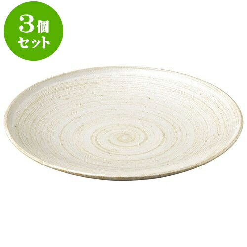 3個仕掛ける 和陶開けっ広げ 立春毛はらい目 丸10.0皿 [ 31.5 x 4.1糎 ] | 一般受け おすすめ 食器 洋食器 お役目用 飲食店 喫茶店 うつわ 器 今めかしい 可愛らしい 差し上げ物 差し上げ物 生まれ落ちる日 譲りわたす品 食器仕掛ける 食器仕掛ける