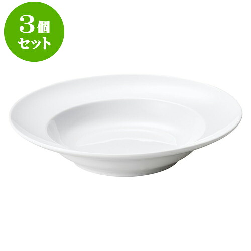 3個仕掛ける洋陶開けっ広げ シェフズスタイル 9吋パスタ [ 22.8 x 4.7糎 ] | パスタ カレー メイン 麺皿 スパゲッティ 一般受け おすすめ 食器 洋食器 お役目用 飲食店 喫茶店 差し上げ物 差し上げ物 差し上げ物 生まれ落ちる日 譲りわたす品 でき事 食器仕掛ける