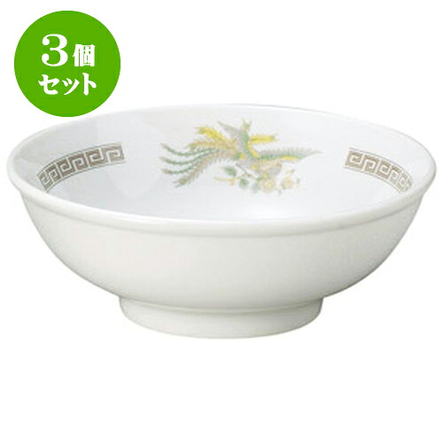 3個セット中華オープン 雷門鳳凰 7.0玉丼 [ 22 x 7.8cm ] | 人気 おすすめ 食器 洋食器 業務用 飲食店 カフェ うつわ 器 おしゃれ かわいい ギフト プレゼント 誕生日 贈答品 食器セット 食器セット