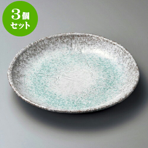 3個セット丸皿 青釉9号丸皿（萬古焼） [ 27 x 4cm ] | 大きい お皿 大皿 盛り皿 盛皿 人気 おすすめ パスタ皿 パーティー 食器 業務用 飲食店 カフェ うつわ 器 ギフト プレゼント誕生日 贈り物 贈答品 おしゃれ かわいい 食器セット｜せともの本舗
