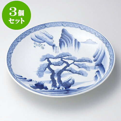 3個セット有田焼大皿 山水15号皿（有田焼） [ 46 x 7cm ] | 人気 おすすめ 食器 洋食器 業務用 飲食店 カフェ うつわ 器 おしゃれ かわいい ギフト プレゼント 誕生日 贈答品 食器セット 食器セット