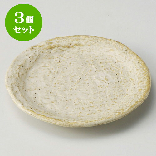 3個セット取皿 桃山荒石目17cm丸皿 [ 17 x 2cm ] | 取り皿 フルーツ皿 菓子皿 食器 業務用 飲食店 カフェ うつわ 器 おしゃれ かわいい お洒落 可愛いギフト プレゼント 引き出物 内祝い 結婚祝い 誕生日 贈り物 贈答品 おすすめ 人気 食器セット