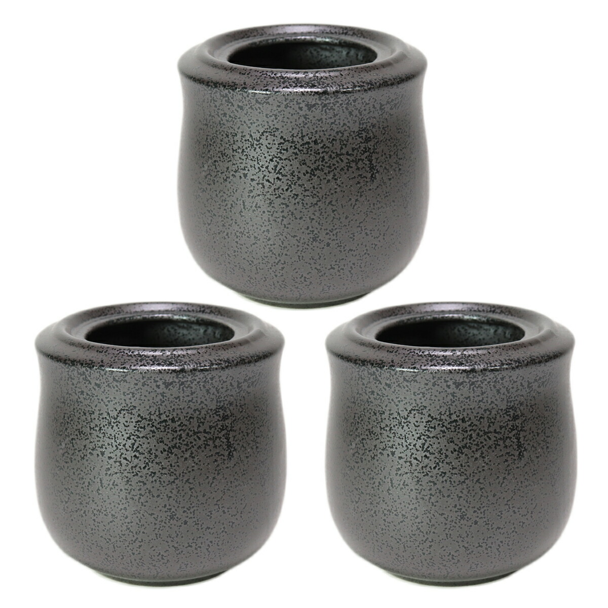 高知インター店 3個セット冷酒器 黒結晶酒燗器 小 10 X 12cm 150 熱燗 冷酒 日本酒 お酒 バー Bar 晩酌 人気 おすすめ 食器 業務用 飲食店 カフェ うつわ 器 かわいい ギフト プレゼント 引き出物 誕生日 贈り物 贈答品 せともの本舗