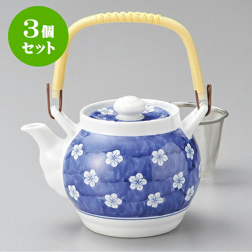 3個セット土瓶 ダミ梅8号土瓶 [ 1,380cc ] | ポット 急須 土瓶 お茶 大きい 一服 まったり 人気 おすすめ 食器 業務用 飲食店 カフェ うつわ 器 おしゃれ かわいい ギフト プレゼント 引き出物 誕生日 贈り物 贈答品 食器セット