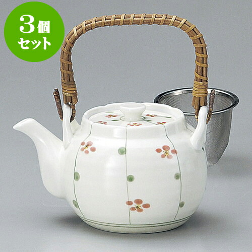 3個セット土瓶 十草梅土瓶 [ 12 x 10cm 650cc ] | ポット 急須 土瓶 お茶 大きい 一服 まったり 人気 おすすめ 食器 業務用 飲食店 カフェ うつわ 器 おしゃれ かわいい ギフト プレゼント 引き出物 誕生日 贈り物 贈答品 食器セット