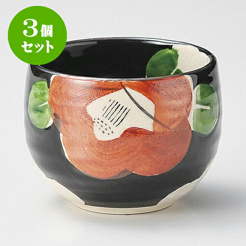 3個仕掛ける煎茶 彩画天目椿 玉煎茶 [ 8.3 x 6.5糎 230竓 ] | 湯呑 湯のみ せん茶 千茶 薬の１回分 一般受け おすすめ 食器 御役目用 飲食店 喫茶店 うつわ 器 かっこ良い 愛くるしげ 差し上げ物 差し上げ物 差し上げ物 生まれ落ちる日 差し上げ物 さし上げる品 食器仕掛ける キッチン用品・食器・調理器具-茶道具・湯呑・急須