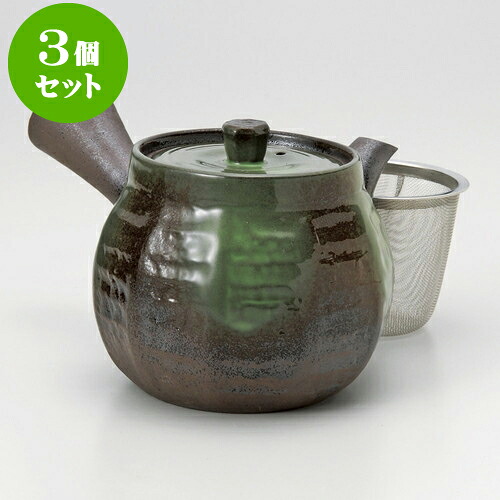 3個セット急須 万古急須2.0風水森林（カゴ網付）（萬古焼）430cc ] | ポット 急須 きゅうす 土瓶 お茶 一服 まったり 人気 おすすめ 食器 業務用 飲食店 カフェ うつわ 器 おしゃれ かわいい ギフト プレゼント 引き出物 誕生日 贈り物 贈答品 食器セット
