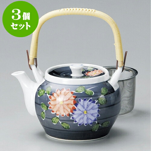 3個仕掛ける土瓶 一珍菊絵U付6号土瓶（有田焼） [ 13.5 x 11糎 900竓 ] | ポット 急須 土瓶 茶の葉 気が大きい 薬の１回分 まったり 一般受け おすすめ 食器 御役目用 飲食店 喫茶店 うつわ 器 今めかしい 愛くるしげ 差し上げ物 差し上げ物 差し上げ物 生まれ落ちる日 差し上げ物 差しあげる品 食器仕掛ける
