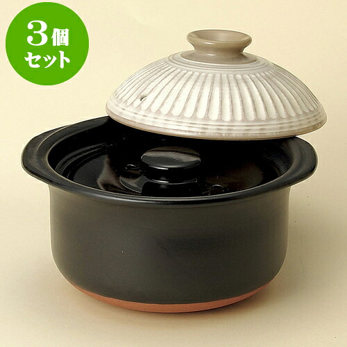 3個仕掛けるごはん鍋 銀峯菊花粉引田の実鍋2合炊（中蓋付）（萬古焼） [ 21.5 x 19.3 x 15糎 身10.3糎 ] | 一般受け おすすめ 食器 洋食器 お役目用 飲食店 喫茶店 うつわ 器 今めかしい 可愛らしい 差し上げ物 差し上げ物 生まれ落ちる日 譲りわたす品 食器仕掛ける 食器仕掛ける