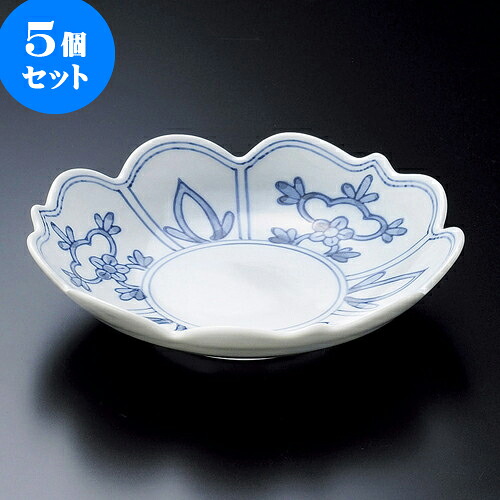 5個セット向付 本業桔梗間取花向付 [ 15.3 x 4cm ] | 和食器 鉢 小鉢 ボウル 浅鉢 料亭 ホテル 食器 業務用 飲食店 カフェ うつわ 器 おしゃれ かわいい ギフト プレゼント 内祝い 誕生日 贈り物 贈答品 おすすめ 食器セット｜せともの本舗