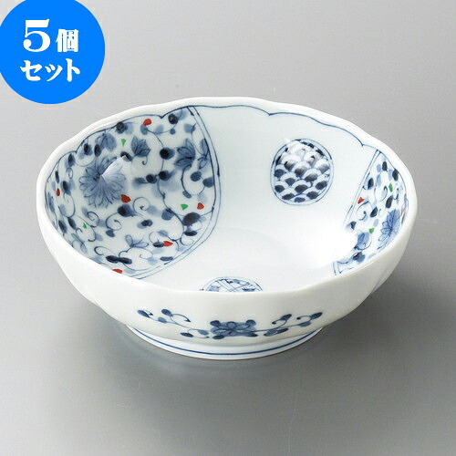 5個セット向付 錦花伊万里生盛 [ 16.5 x 5.5cm ] | 和食器 鉢 小鉢 ボウル 浅鉢 料亭 ホテル 食器 業務用 飲食店 カフェ うつわ 器 おしゃれ かわいい ギフト プレゼント 内祝い 誕生日 贈り物 贈答品 おすすめ 食器セット