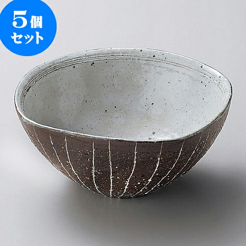 5個セット大鉢 唐津象嵌十草盛鉢 [ 20 x 9cm ] | 盛り鉢 盛鉢 万能 取り鉢 おすすめ 食器 業務用 飲食店 カフェ うつわ 器 おしゃれ かわいい お洒落 可愛い おしゃれ かわいい お洒落 可愛い 食器セット