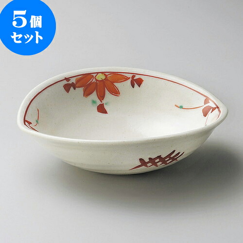 5個仕掛ける向付 赤絵花繋ぎすげ傘向付 [ 17.3 x 15 x 5.3糎 ] | 和食器 鉢 小鉢 どんぶり鉢 浅鉢 食べ物屋 泊まり 食器 お役目用 飲食店 喫茶店 うつわ 器 今めかしい 可愛らしい 差し上げ物 差し上げ物 内祝い 生まれ落ちる日 差し上げ物 譲りわたす品 おすすめ 食器仕掛ける