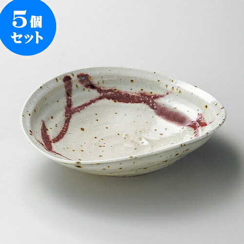 5個仕掛ける大鉢 赤絵楕円面鉢（信楽焼） [ 21 x 19 x 5.5糎 ] | 中鉢 盛鉢 取り鉢 どんぶり鉢 中 おすすめ 一般受け 食器 お役目用 飲食店 喫茶店 うつわ 器 今めかしい 可愛らしい 着飾る 差し上げ物 差し上げ物 差し上げ物 内祝い 一緒になる祝賀会 生まれ落ちる日 差し上げ物 譲りわたす品 食器仕掛ける