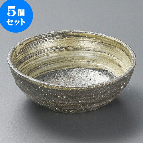 5個セット小鉢 灰刷毛目4.0小鉢（信楽焼） [ 13 x 4.5cm ] | 小鉢 小 小さい 鉢 ボウル 万能 人気 おすすめ 食器 業務用 飲食店 カフェ うつわ 器 おしゃれ かわいい ギフト プレゼント内祝い 結婚祝い 誕生日 贈り物 贈答品 食器セット｜せともの本舗