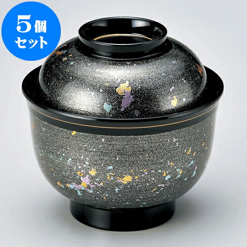 5個セット ［ＴＡ］3.3寸美里吸椀 銀箔ちらし [ 10 x 9.7cm 210cc ] | 小吹椀 汁椀 お椀 煮物碗 吸物椀 プレゼント ギフト 結婚祝い 引き出物 内祝い 開店祝い 退職祝い せともの 瀬戸物 贈答品 贈り物 人気 通販 おしゃれ かわいい 業務用 飲食店